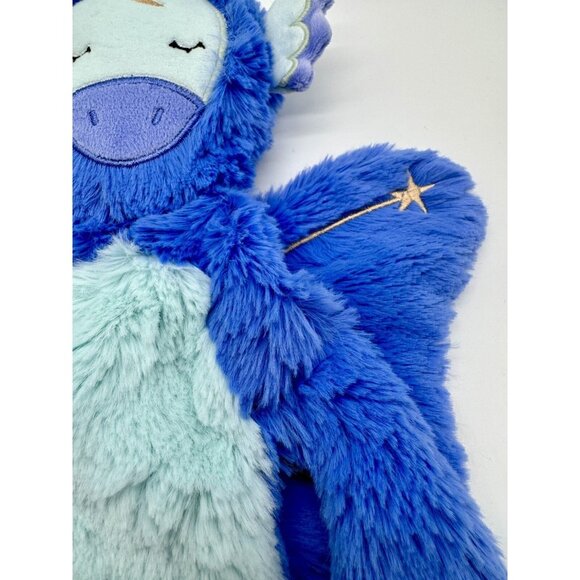Slumberkins 16“  Blue Dragon Very Soft Snuggler Lovey Blanket Plush 2021 Moon - Picture 3 of 5